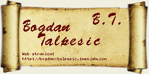 Bogdan Talpešić vizit kartica